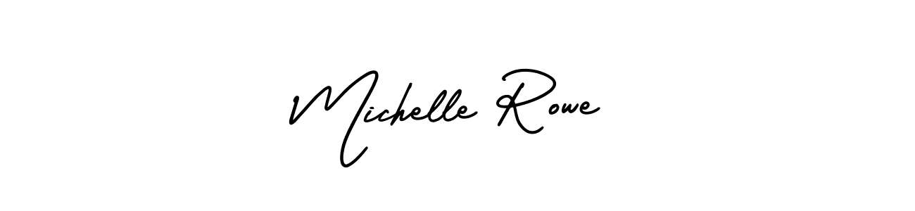 Michelle Rowe stylish signature style. Best Handwritten Sign (AmerikaSignatureDemo-Regular) for my name. Handwritten Signature Collection Ideas for my name Michelle Rowe. Michelle Rowe signature style 3 images and pictures png