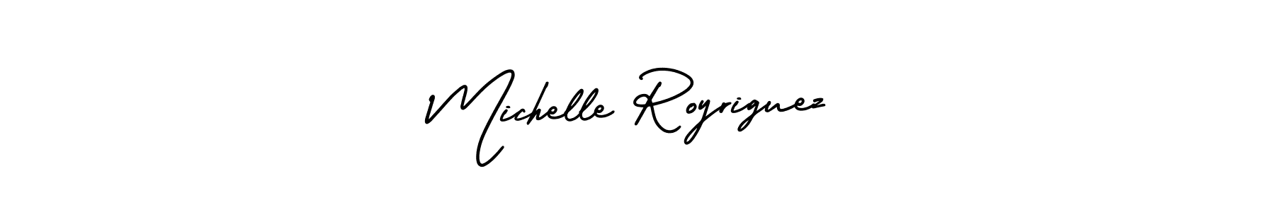 How to make Michelle Royriguez name signature. Use AmerikaSignatureDemo-Regular style for creating short signs online. This is the latest handwritten sign. Michelle Royriguez signature style 3 images and pictures png