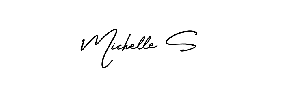 Design your own signature with our free online signature maker. With this signature software, you can create a handwritten (AmerikaSignatureDemo-Regular) signature for name Michelle S. Michelle S signature style 3 images and pictures png
