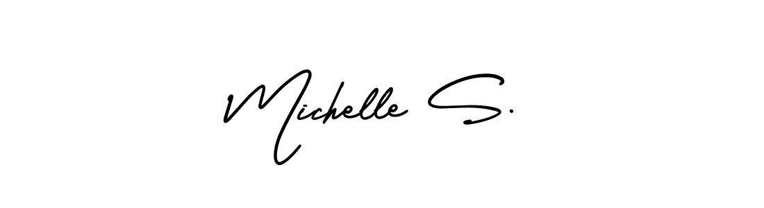Also we have Michelle S. name is the best signature style. Create professional handwritten signature collection using AmerikaSignatureDemo-Regular autograph style. Michelle S. signature style 3 images and pictures png