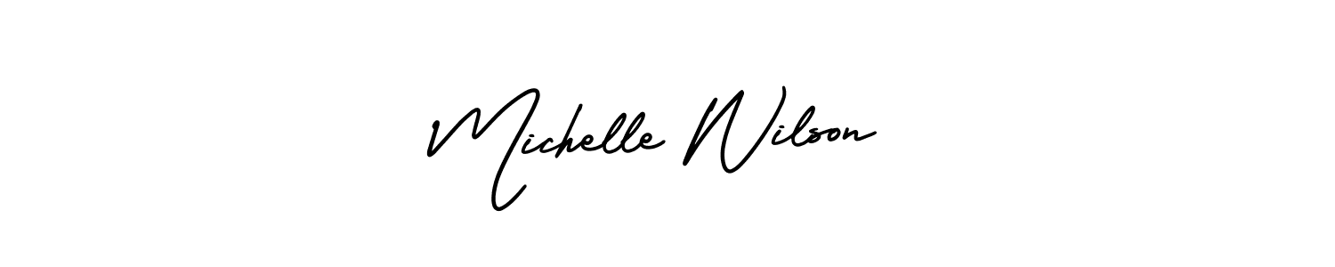 Design your own signature with our free online signature maker. With this signature software, you can create a handwritten (AmerikaSignatureDemo-Regular) signature for name Michelle Wilson. Michelle Wilson signature style 3 images and pictures png