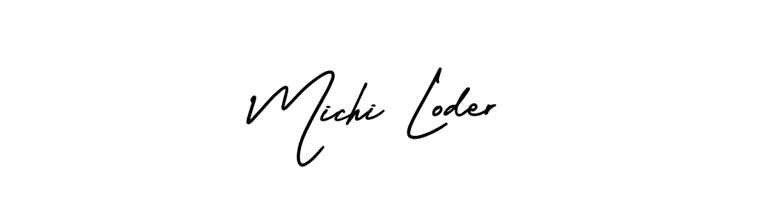 How to Draw Michi Loder signature style? AmerikaSignatureDemo-Regular is a latest design signature styles for name Michi Loder. Michi Loder signature style 3 images and pictures png