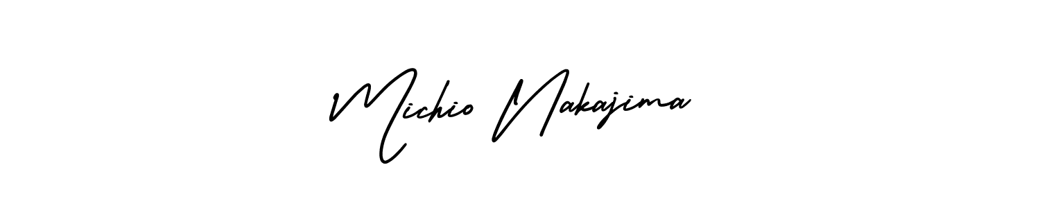 AmerikaSignatureDemo-Regular is a professional signature style that is perfect for those who want to add a touch of class to their signature. It is also a great choice for those who want to make their signature more unique. Get Michio Nakajima name to fancy signature for free. Michio Nakajima signature style 3 images and pictures png