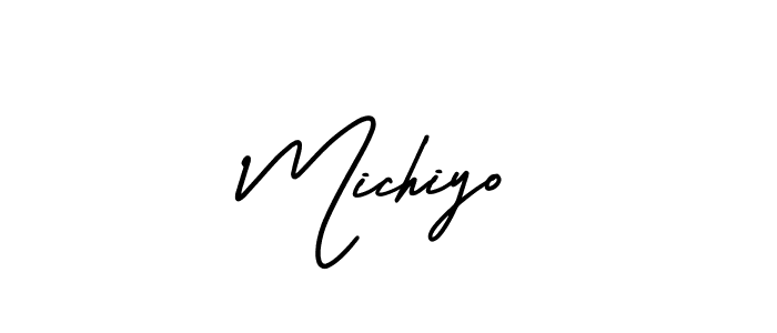 You should practise on your own different ways (AmerikaSignatureDemo-Regular) to write your name (Michiyo) in signature. don't let someone else do it for you. Michiyo signature style 3 images and pictures png