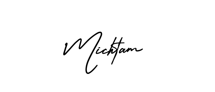 if you are searching for the best signature style for your name Michtam. so please give up your signature search. here we have designed multiple signature styles  using AmerikaSignatureDemo-Regular. Michtam signature style 3 images and pictures png