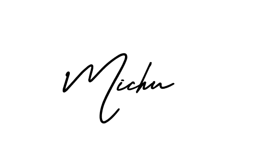 How to make Michu signature? AmerikaSignatureDemo-Regular is a professional autograph style. Create handwritten signature for Michu name. Michu signature style 3 images and pictures png