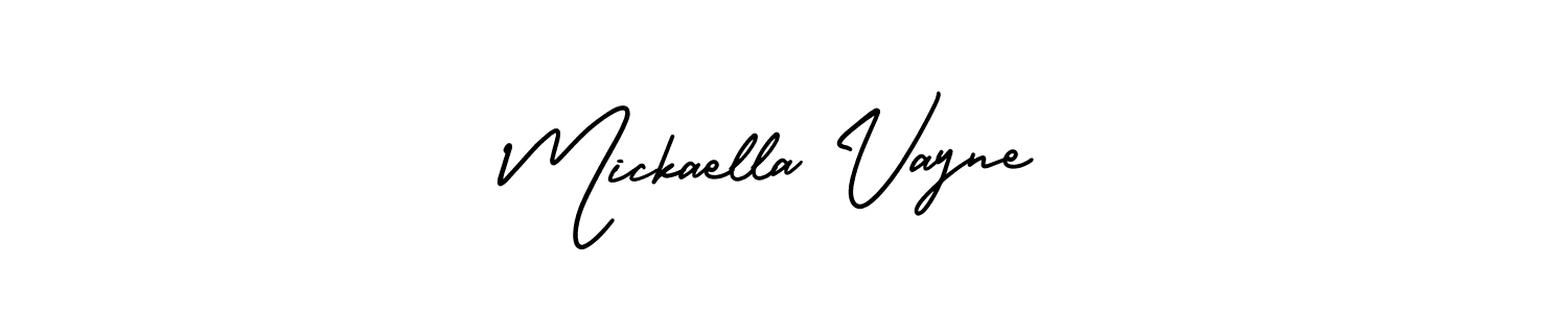 Also we have Mickaella Vayne name is the best signature style. Create professional handwritten signature collection using AmerikaSignatureDemo-Regular autograph style. Mickaella Vayne signature style 3 images and pictures png