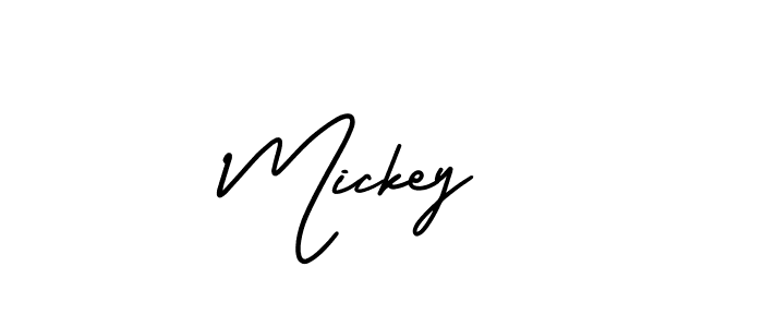 AmerikaSignatureDemo-Regular is a professional signature style that is perfect for those who want to add a touch of class to their signature. It is also a great choice for those who want to make their signature more unique. Get Mickey  name to fancy signature for free. Mickey  signature style 3 images and pictures png