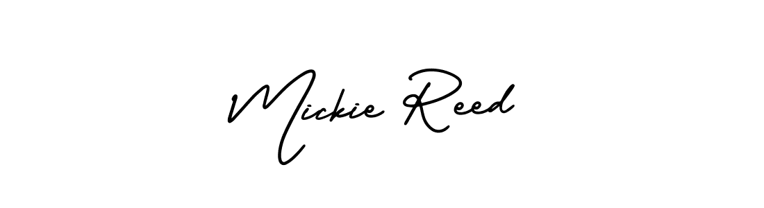 Create a beautiful signature design for name Mickie Reed. With this signature (AmerikaSignatureDemo-Regular) fonts, you can make a handwritten signature for free. Mickie Reed signature style 3 images and pictures png