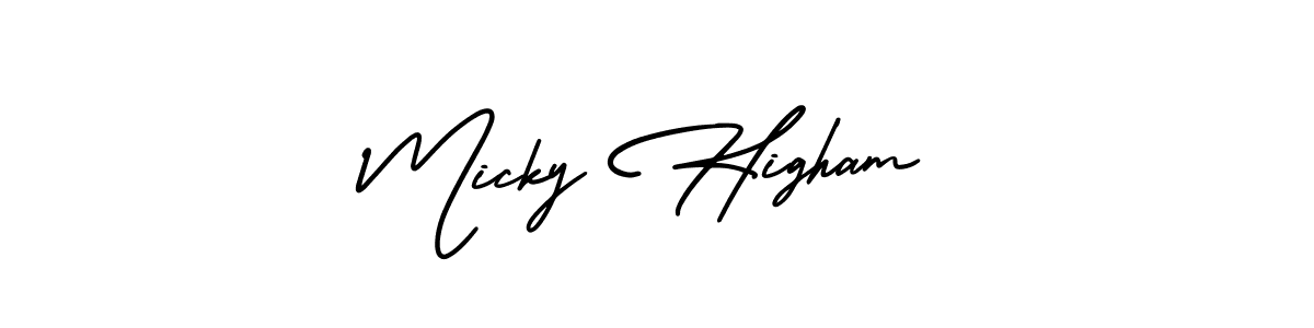 Check out images of Autograph of Micky Higham name. Actor Micky Higham Signature Style. AmerikaSignatureDemo-Regular is a professional sign style online. Micky Higham signature style 3 images and pictures png