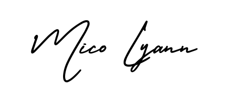 Try this chic Mico Lyann handwritten sign style. Using AmerikaSignatureDemo-Regular font elements, it gives your name a sleek, memorable identity. Mico Lyann signature style 3 images and pictures png