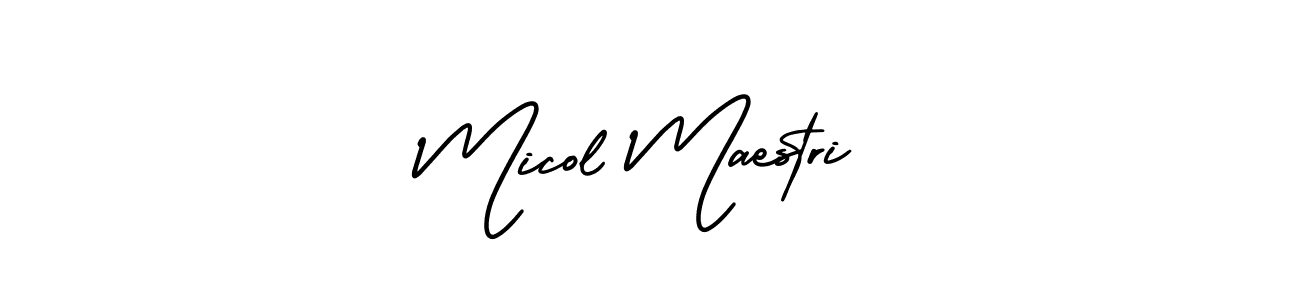 This is the best signature style for the Micol Maestri name. Also you like these signature font (AmerikaSignatureDemo-Regular). Mix name signature. Micol Maestri signature style 3 images and pictures png