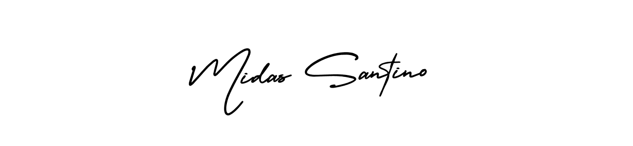 AmerikaSignatureDemo-Regular is a professional signature style that is perfect for those who want to add a touch of class to their signature. It is also a great choice for those who want to make their signature more unique. Get Midas Santino name to fancy signature for free. Midas Santino signature style 3 images and pictures png