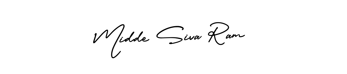 Check out images of Autograph of Midde Siva Ram name. Actor Midde Siva Ram Signature Style. AmerikaSignatureDemo-Regular is a professional sign style online. Midde Siva Ram signature style 3 images and pictures png