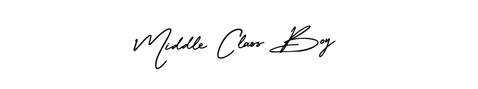 Make a beautiful signature design for name Middle Class Boy. With this signature (AmerikaSignatureDemo-Regular) style, you can create a handwritten signature for free. Middle Class Boy signature style 3 images and pictures png