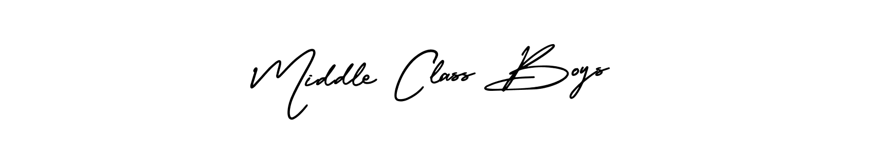 Also we have Middle Class Boys name is the best signature style. Create professional handwritten signature collection using AmerikaSignatureDemo-Regular autograph style. Middle Class Boys signature style 3 images and pictures png