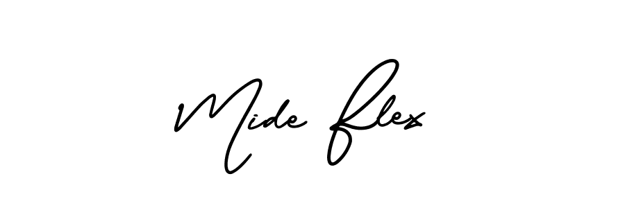 It looks lik you need a new signature style for name Mide Flex. Design unique handwritten (AmerikaSignatureDemo-Regular) signature with our free signature maker in just a few clicks. Mide Flex signature style 3 images and pictures png