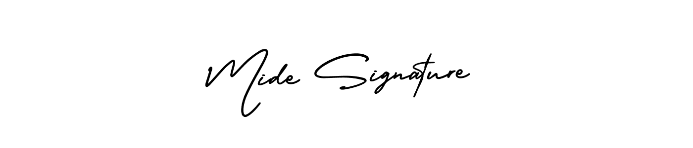 AmerikaSignatureDemo-Regular is a professional signature style that is perfect for those who want to add a touch of class to their signature. It is also a great choice for those who want to make their signature more unique. Get Mide Signature name to fancy signature for free. Mide Signature signature style 3 images and pictures png