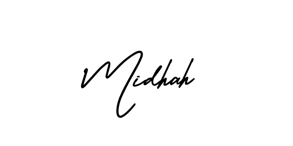 Also we have Midhah name is the best signature style. Create professional handwritten signature collection using AmerikaSignatureDemo-Regular autograph style. Midhah signature style 3 images and pictures png