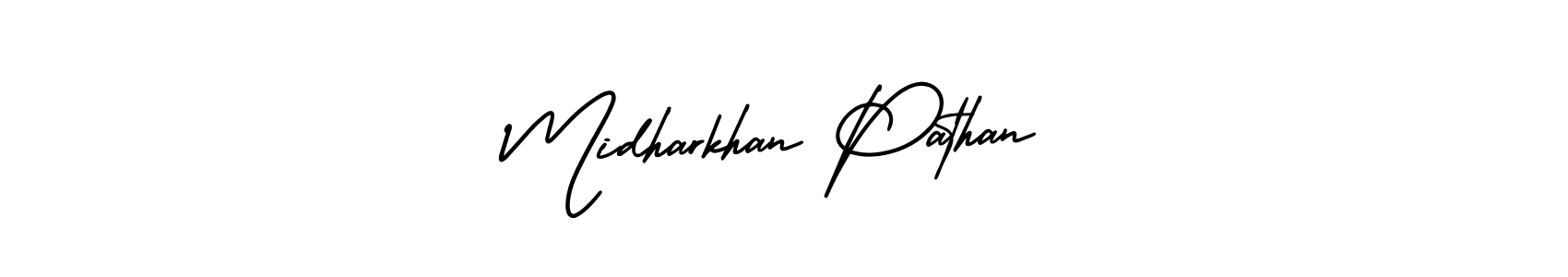 Check out images of Autograph of Midharkhan Pathan name. Actor Midharkhan Pathan Signature Style. AmerikaSignatureDemo-Regular is a professional sign style online. Midharkhan Pathan signature style 3 images and pictures png