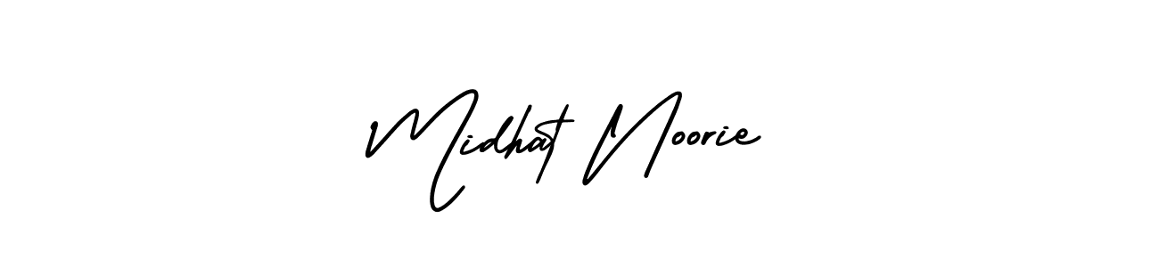 Design your own signature with our free online signature maker. With this signature software, you can create a handwritten (AmerikaSignatureDemo-Regular) signature for name Midhat Noorie. Midhat Noorie signature style 3 images and pictures png