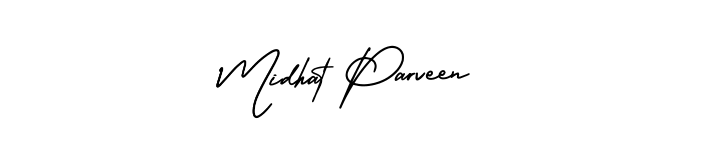 Also You can easily find your signature by using the search form. We will create Midhat Parveen name handwritten signature images for you free of cost using AmerikaSignatureDemo-Regular sign style. Midhat Parveen signature style 3 images and pictures png