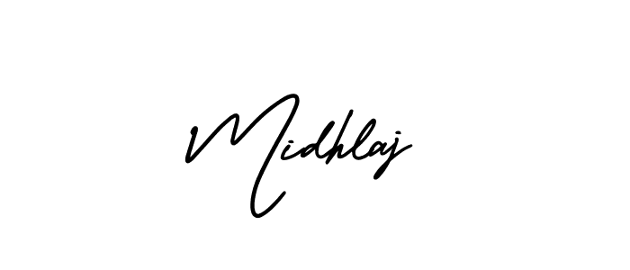 Also we have Midhlaj name is the best signature style. Create professional handwritten signature collection using AmerikaSignatureDemo-Regular autograph style. Midhlaj signature style 3 images and pictures png