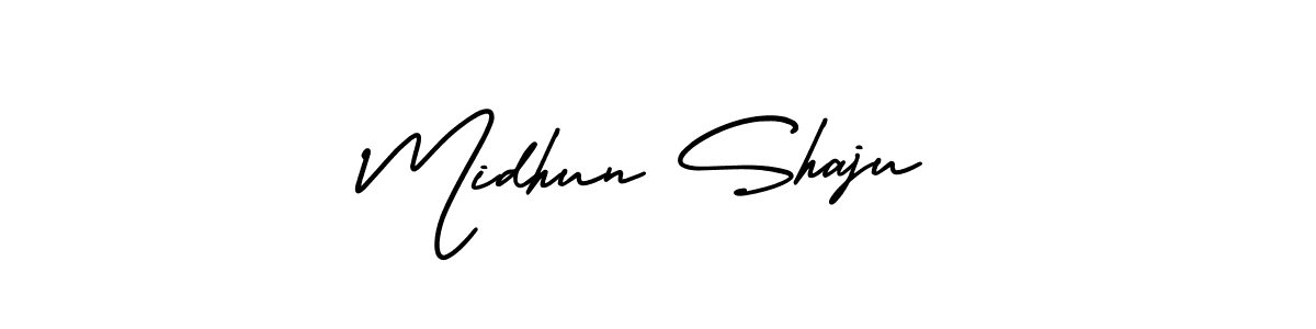 Design your own signature with our free online signature maker. With this signature software, you can create a handwritten (AmerikaSignatureDemo-Regular) signature for name Midhun Shaju. Midhun Shaju signature style 3 images and pictures png