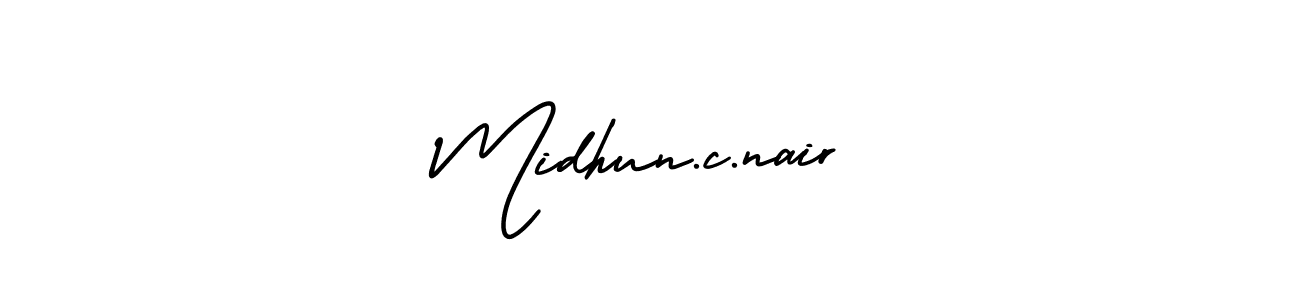 This is the best signature style for the Midhun.c.nair name. Also you like these signature font (AmerikaSignatureDemo-Regular). Mix name signature. Midhun.c.nair signature style 3 images and pictures png