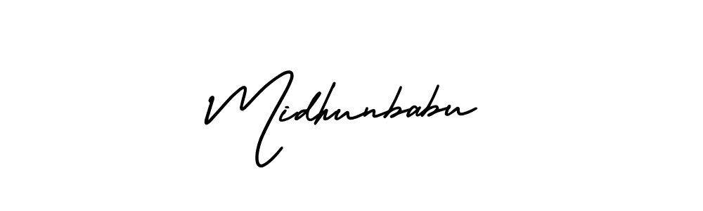 Also You can easily find your signature by using the search form. We will create Midhunbabu name handwritten signature images for you free of cost using AmerikaSignatureDemo-Regular sign style. Midhunbabu signature style 3 images and pictures png