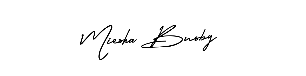 Also we have Miesha Busby name is the best signature style. Create professional handwritten signature collection using AmerikaSignatureDemo-Regular autograph style. Miesha Busby signature style 3 images and pictures png