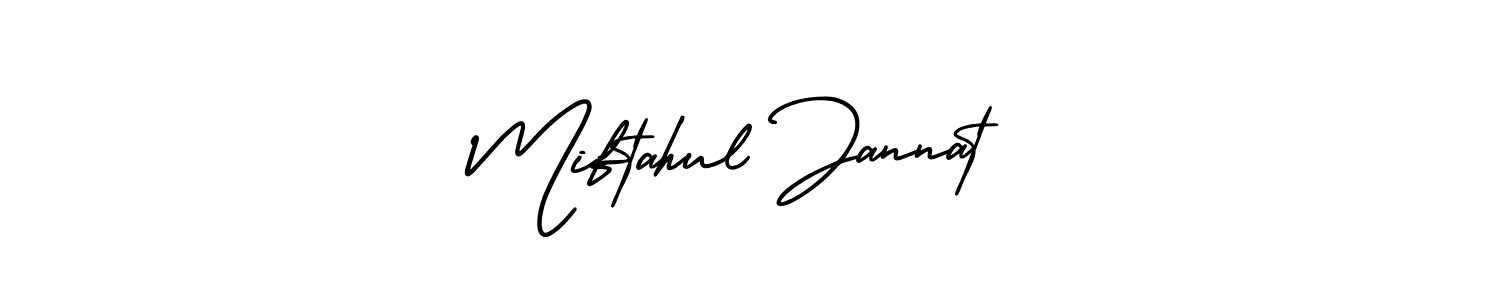 It looks lik you need a new signature style for name Miftahul Jannat. Design unique handwritten (AmerikaSignatureDemo-Regular) signature with our free signature maker in just a few clicks. Miftahul Jannat signature style 3 images and pictures png