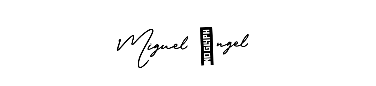 if you are searching for the best signature style for your name Miguel Ángel. so please give up your signature search. here we have designed multiple signature styles  using AmerikaSignatureDemo-Regular. Miguel Ángel signature style 3 images and pictures png