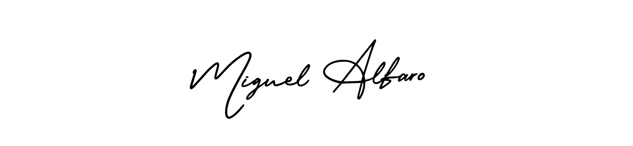Use a signature maker to create a handwritten signature online. With this signature software, you can design (AmerikaSignatureDemo-Regular) your own signature for name Miguel Alfaro. Miguel Alfaro signature style 3 images and pictures png