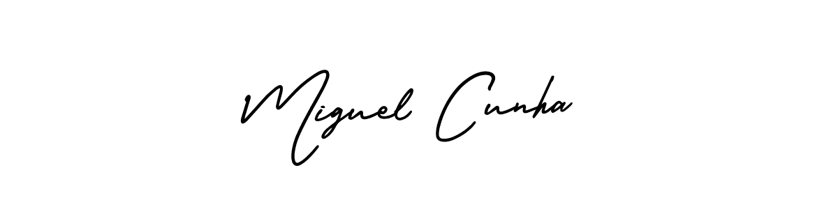 Make a beautiful signature design for name Miguel Cunha. With this signature (AmerikaSignatureDemo-Regular) style, you can create a handwritten signature for free. Miguel Cunha signature style 3 images and pictures png