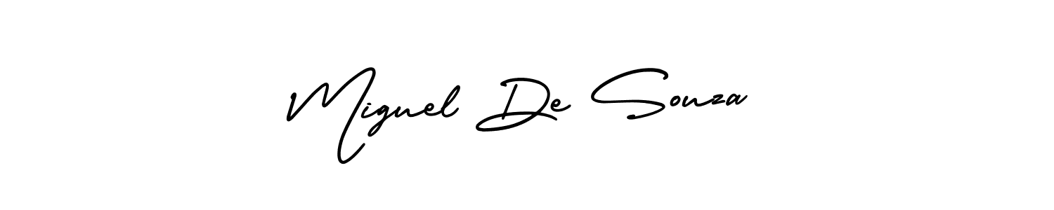 Use a signature maker to create a handwritten signature online. With this signature software, you can design (AmerikaSignatureDemo-Regular) your own signature for name Miguel De Souza. Miguel De Souza signature style 3 images and pictures png