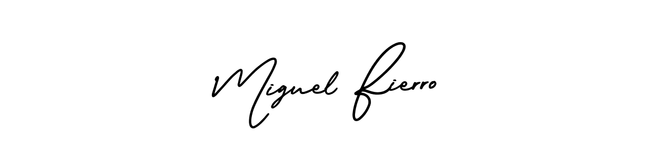 Make a short Miguel Fierro signature style. Manage your documents anywhere anytime using AmerikaSignatureDemo-Regular. Create and add eSignatures, submit forms, share and send files easily. Miguel Fierro signature style 3 images and pictures png