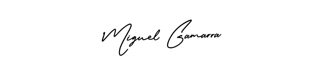It looks lik you need a new signature style for name Miguel Gamarra. Design unique handwritten (AmerikaSignatureDemo-Regular) signature with our free signature maker in just a few clicks. Miguel Gamarra signature style 3 images and pictures png