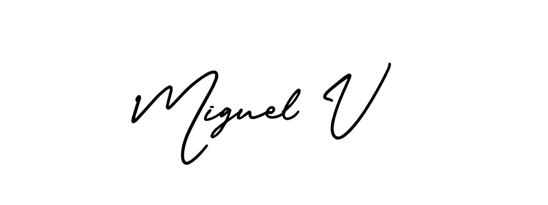 Make a beautiful signature design for name Miguel V. Use this online signature maker to create a handwritten signature for free. Miguel V signature style 3 images and pictures png