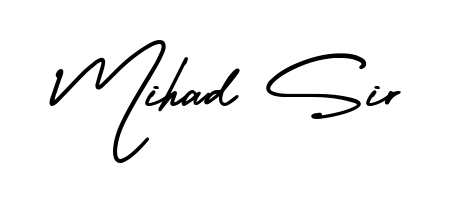 Similarly AmerikaSignatureDemo-Regular is the best handwritten signature design. Signature creator online. You can use it as an online autograph creator for name Mihad Sir. Mihad Sir signature style 3 images and pictures png