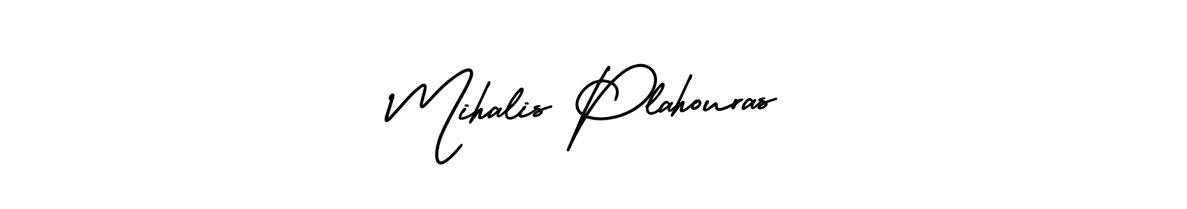 How to make Mihalis Plahouras signature? AmerikaSignatureDemo-Regular is a professional autograph style. Create handwritten signature for Mihalis Plahouras name. Mihalis Plahouras signature style 3 images and pictures png