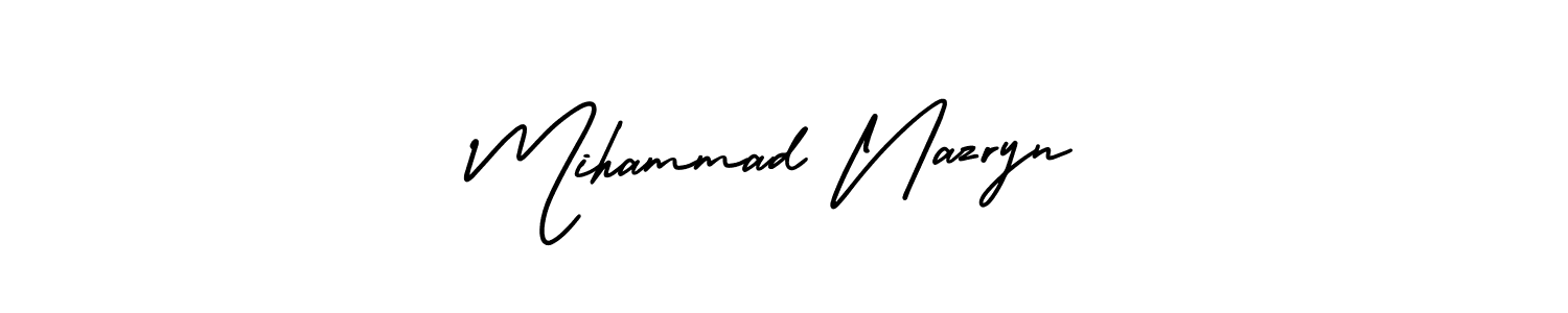 How to make Mihammad Nazryn signature? AmerikaSignatureDemo-Regular is a professional autograph style. Create handwritten signature for Mihammad Nazryn name. Mihammad Nazryn signature style 3 images and pictures png