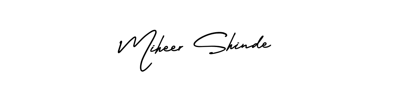 Make a beautiful signature design for name Miheer Shinde. With this signature (AmerikaSignatureDemo-Regular) style, you can create a handwritten signature for free. Miheer Shinde signature style 3 images and pictures png