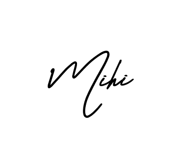 This is the best signature style for the Mihi name. Also you like these signature font (AmerikaSignatureDemo-Regular). Mix name signature. Mihi signature style 3 images and pictures png