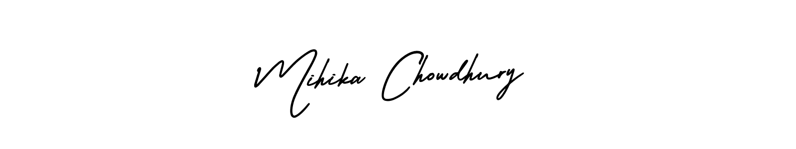 Check out images of Autograph of Mihika Chowdhury name. Actor Mihika Chowdhury Signature Style. AmerikaSignatureDemo-Regular is a professional sign style online. Mihika Chowdhury signature style 3 images and pictures png