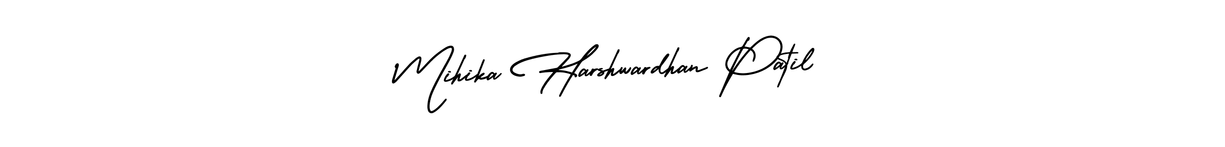 Create a beautiful signature design for name Mihika Harshwardhan Patil. With this signature (AmerikaSignatureDemo-Regular) fonts, you can make a handwritten signature for free. Mihika Harshwardhan Patil signature style 3 images and pictures png