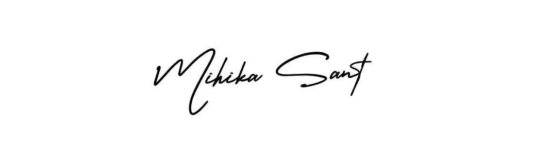 How to make Mihika Sant name signature. Use AmerikaSignatureDemo-Regular style for creating short signs online. This is the latest handwritten sign. Mihika Sant signature style 3 images and pictures png