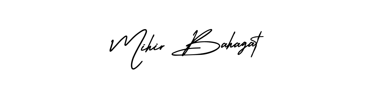 This is the best signature style for the Mihir Bahagat name. Also you like these signature font (AmerikaSignatureDemo-Regular). Mix name signature. Mihir Bahagat signature style 3 images and pictures png