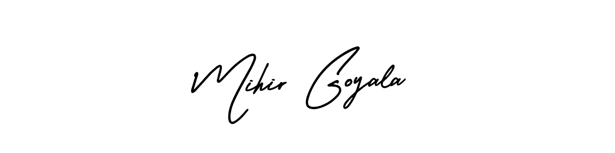 Create a beautiful signature design for name Mihir Goyala. With this signature (AmerikaSignatureDemo-Regular) fonts, you can make a handwritten signature for free. Mihir Goyala signature style 3 images and pictures png