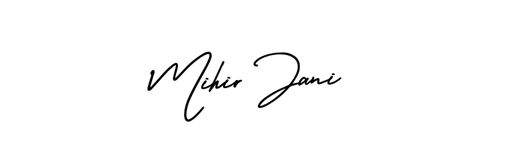 Mihir Jani stylish signature style. Best Handwritten Sign (AmerikaSignatureDemo-Regular) for my name. Handwritten Signature Collection Ideas for my name Mihir Jani. Mihir Jani signature style 3 images and pictures png